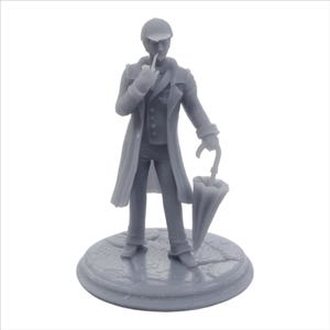 28/32mm Scale Detective Human Investigator Paintable Miniature: Unravel the Mystery of the Unpainted Model