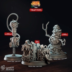 Trap Mimic Christmas Snowman Nutcracker Toy 32mm Scale Paintable Miniature Collection - Holiday Horde