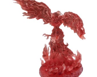Phoenix 28/32mm Scale Paintable Fantasy Fire Miniature 3D printed in Grey Resin for Tabletop and Dioramas