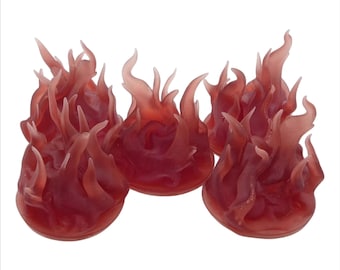 Collection de sorts de terrain Disque de feu : modèle miniature à peindre en résine rayonnante de taille personnalisée, imprimé en 3D pour jeux de table et dioramas