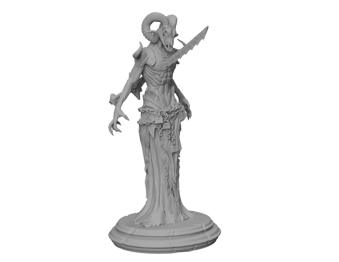 Wrath Seven Deadly Sins Paintable Miniature 3D Printed With High