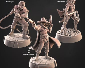 Vampire Hunter Rangers 32mm scale: Gothic Horror Van Helsing Paintable Miniature 3D Printed for Tabletop Games and Dioramas - Vampires