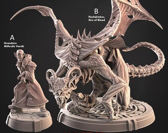 Vampire Master 32mm scale: Beast Trainer Gothic Horror Monster Paintable Miniature 3D Printed for Tabletop Games and Dioramas - Vampires