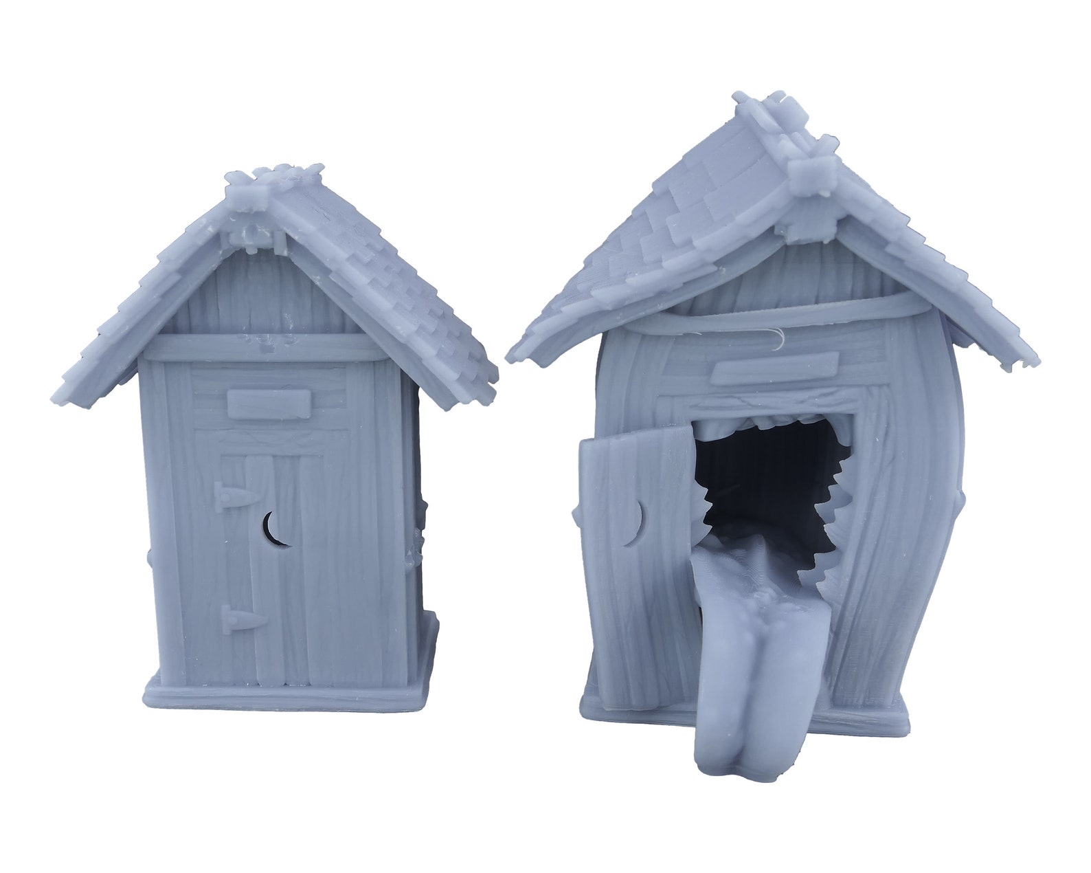 Outhouse Mimic Miniature Collection 3D Printed With Biodegradable Resin Etsy