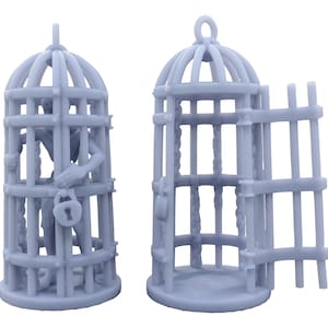Imprison Your Enemies: 32mm Scale Paintable 3D Printed Cages for Tabletop Gaming - Bandits