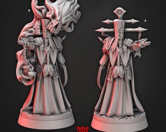 Arcybiskup Cleanser skala 32 mm: Belphegor Heretic Zealot Malowalna Miniatura Drukowana w 3D do Gier Planszowych Dioramy - Kościół Gniewu