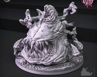 Crawling Doom 32mm Scale: Zerg Body Horror Monster Paintable Miniature 3D Printed for Tabletop Wargames and Dioramas - Fear the Void