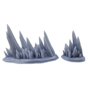 Colección de terrenos en miniatura pintables con forma de muro de hielo y disco de hielo