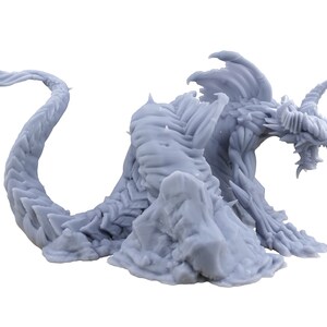 Desert Wyrm 28/32mm Scale Dragon Monster Paintable Miniature for Tabletop Wargaming and Dioramas - On Ancient Sands