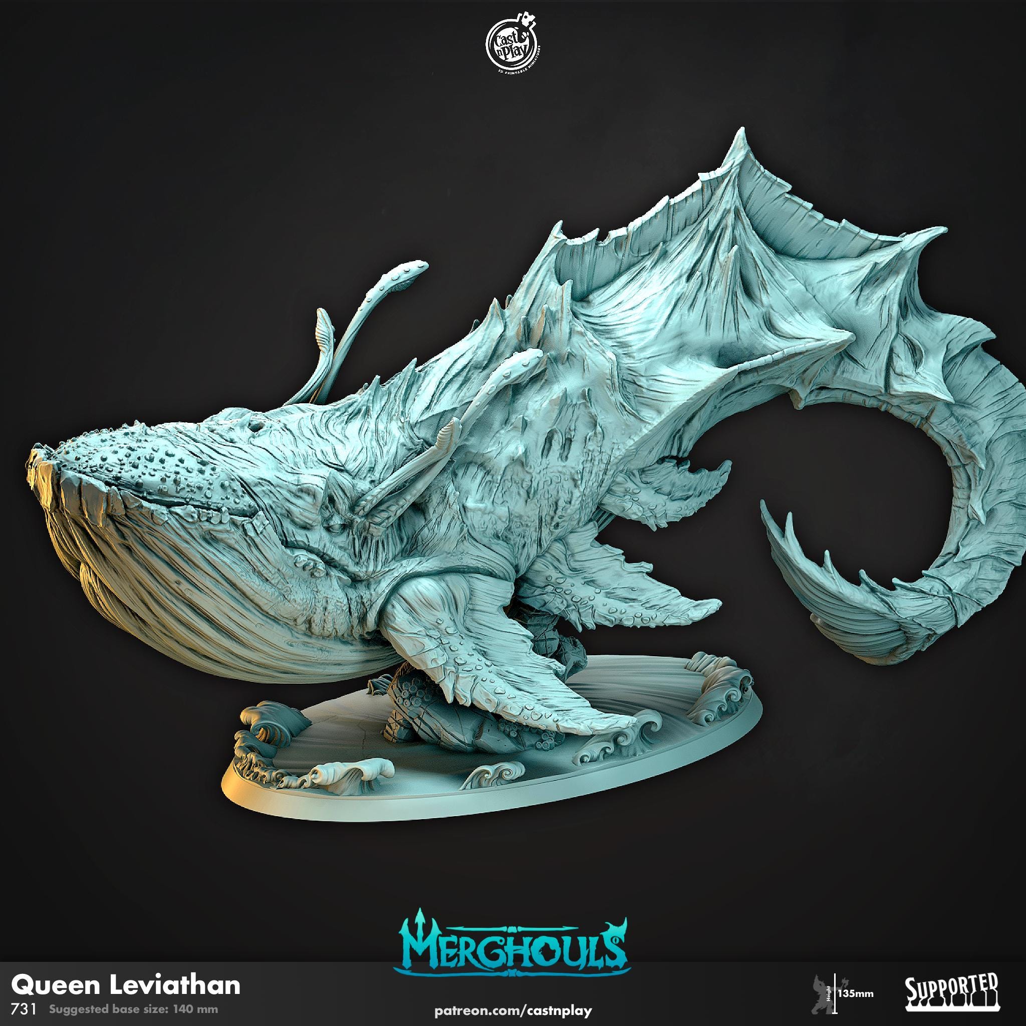 Blue Whale Majestic Queen Leviathan - Awe-inspiring Paintable
