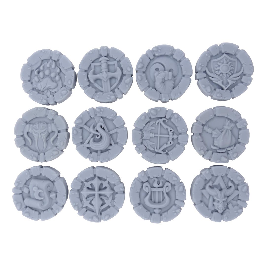 Wild Rp Tokens Class Roleplay Tokens Druid Sorcerer Monk Paladin Barbarian Fighter ...