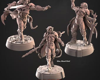 Vampire Shadow Knights 32mm scale: Gothic Horror Monster Paintable Miniature 3D Printed for Tabletop Games and Dioramas - Vampires
