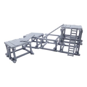 Scaffolding Collection 28/32mm Scale Paintable Miniature for TTRPGs and Diormas - Bandits image 1