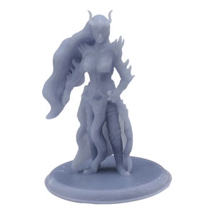 Miniatura di Elfo Oscuro, Donna, Foresta, Bosco, Fantasy, Dipingibile, Stampata in 3D, per Tavolo e Diorami