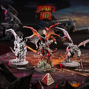 Demon Taskmaster fighter warrior paintable miniature - Demon's Gate