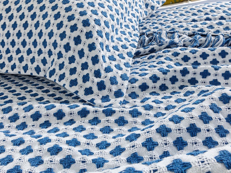 280x260cm Super King Throw Blanket Housewarming Cotton Etsy