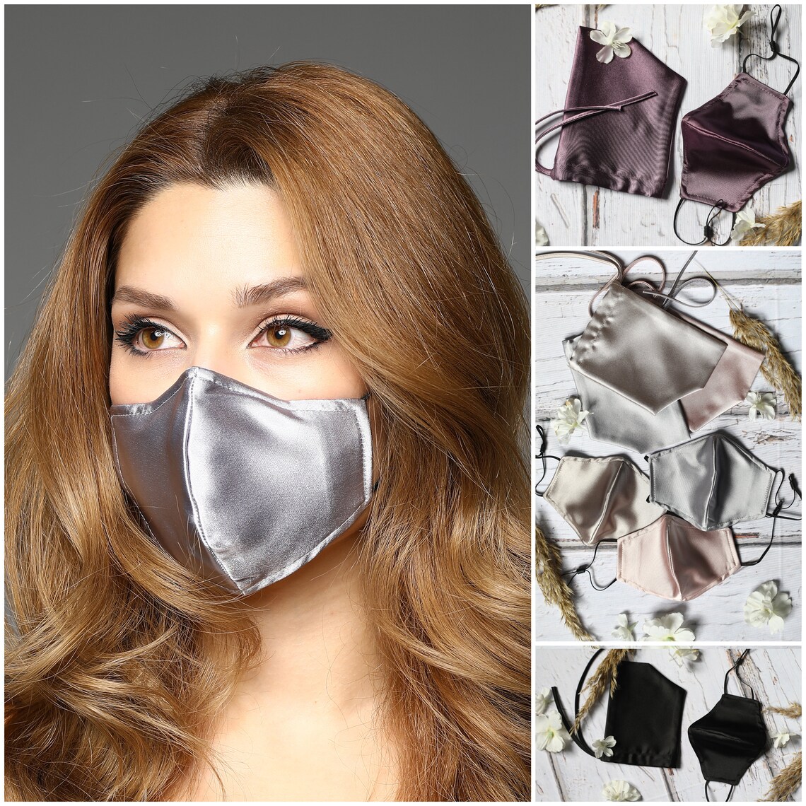 Silk Mask Dispatch from UK Nose Wire and Filter Pocket Etsy