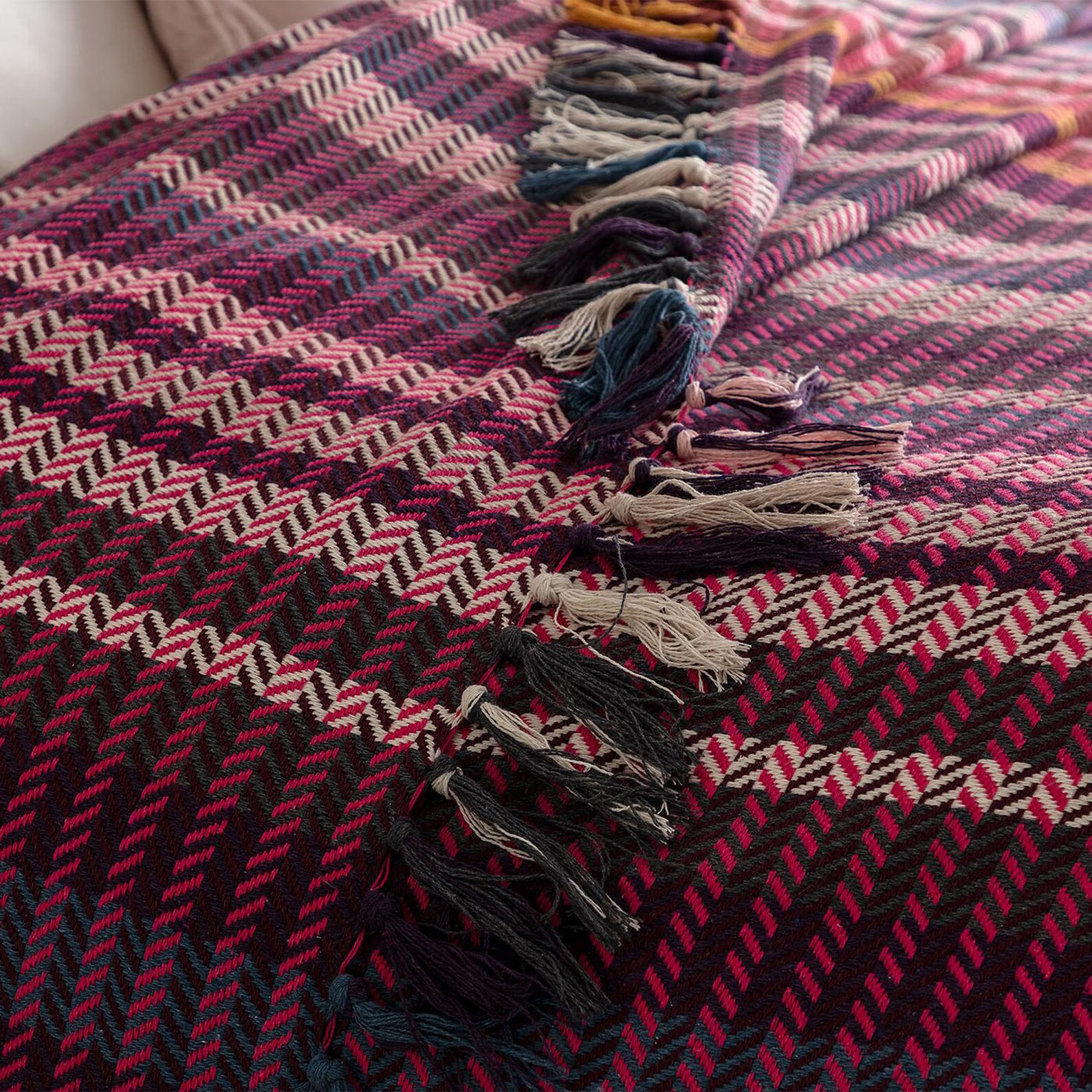 Cotton Woven Heavier Throw Blanket Bridesmaid Gifts Etsy UK