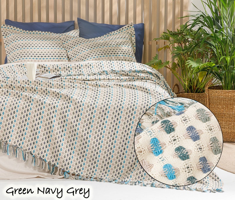 280x260cm Super King Throw Blanket Housewarming Cotton Etsy