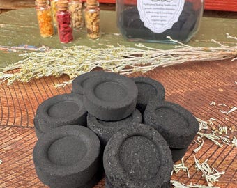 Charcoal Discs for Resin Incense | 3–5 Piece Mini Set | Quick-Lite Charcoal for Resin, Herbs & Ritual Use