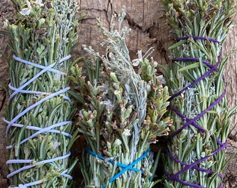 Desert Sage and Rosemary Smudge Stick • Handmade Cleansing Wand • Smoke Cleansing Bundle for Protection & Clarity