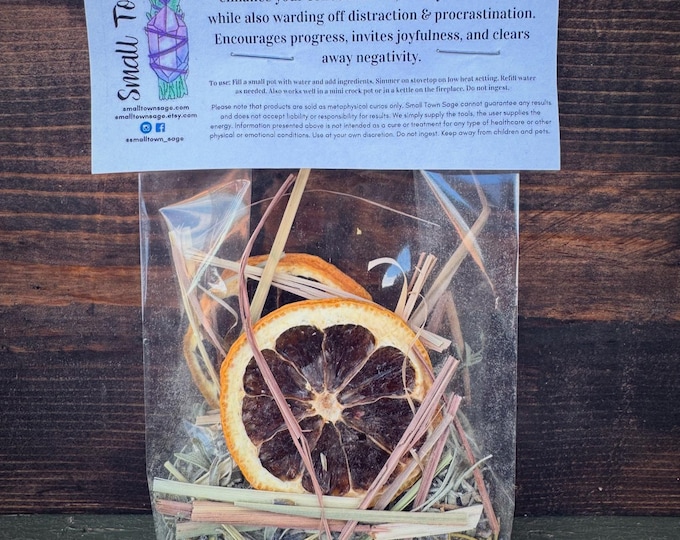 Featured listing image: Calm + Clarity Simmer Pot Blend - Herbal Stress Relief | Lavendar, Lemongrass, Lemon & Sage for Focus + Relaxation