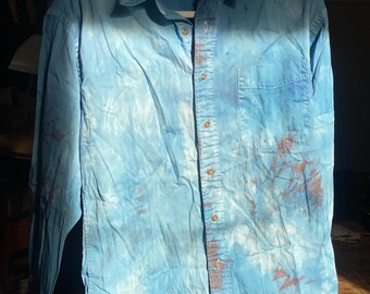 whispy sky button up