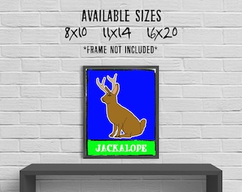 Jackalope Illustrated Art Print