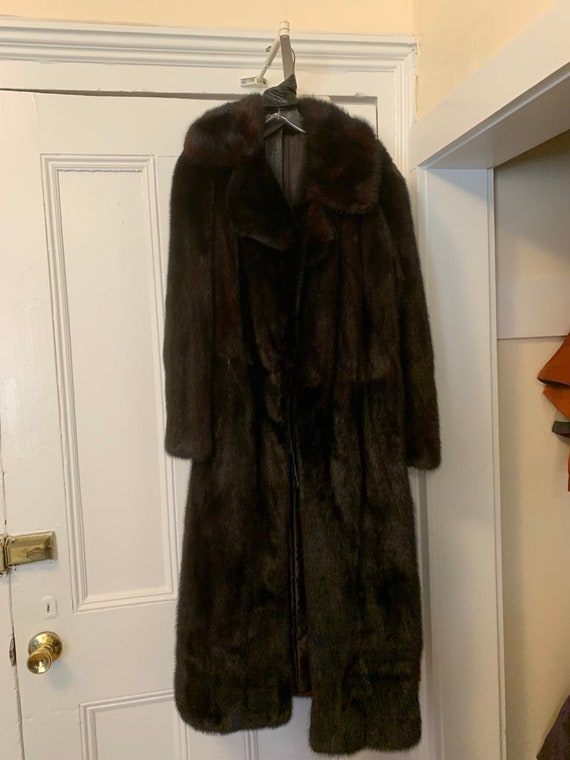 Vintage Genuine Mink Fur Coat // 80s Custom Tailored // Silk | Etsy