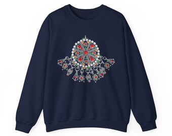 Kabyle Amazigh Algerian Jewel - Unisex Heavy Blend™ Crewneck Sweatshirt