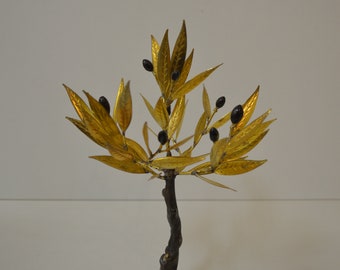 25cm Gold Olive Tree
