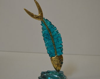 19cm Crystal and Bronze Fish