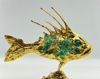 Crystal & Bronze Piranha