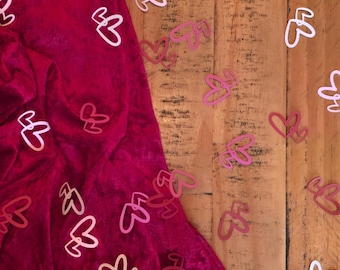 Pink & Red Heart Table Confetti | 240gsm Card, Romantic Decor