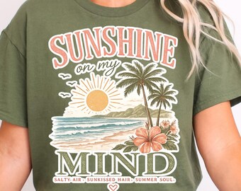 Sunshine On My Mind PNG, Summer Vibes PNG for Sublimation, Trendy PNG, Summer T-shirt Design, Trending Png Design, Cute png, Best Seller Png