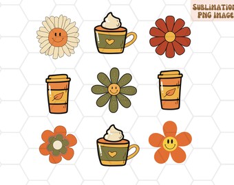 Pumpkin Spice PNG, Descarga de diseños de sublimación de otoño retro, Diseño de camisa de calabaza, Diseño de otoño de moda, Sublimación de pastel de calabaza, Calabaza retro
