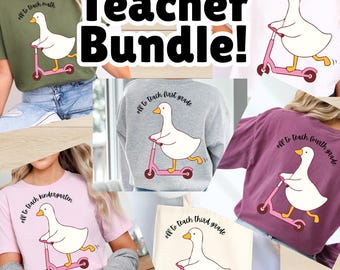 Off To Teach Bundle, Silly Goose Teacher Shirt Design, Matching Teacher Shirt Designs, Back to School Shirts, Trendy teacher shirts