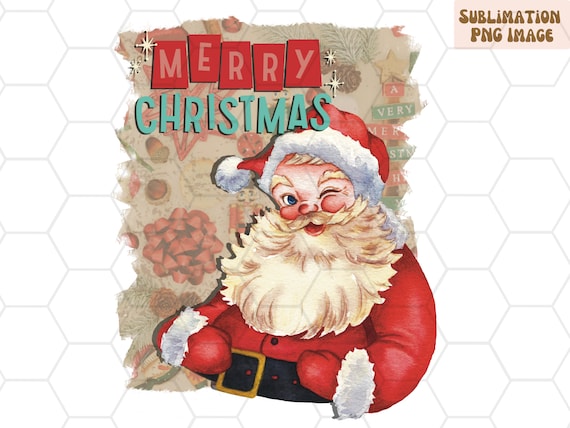Vintage Santa PNG for Sublimation, Christmas PNG, Retro Santa PNG, Retro Santa Sublimation, Vintage Santa Sublimation, Vintage Christmas png