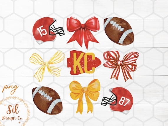 Chiefs Croquette Bows Png, trendy Kansas City png, Football Chiefs png, KC Chiefs bows png, Trendy Football, croquette bows KC png, KC shirt