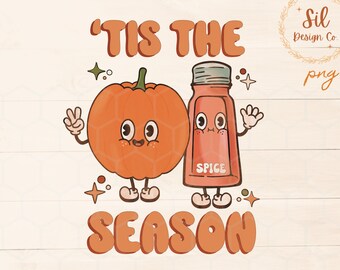 Retro Vintage Fall Png for Sublimation, Pumpkin Spice Season Sublimation Design, Groovy Retro Fall Design for DTF, Pumpkin Spice Png Design