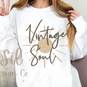 Vintage Soul png, Vintage Soul for dtf image, sublimation vintage soul, Best seller png, trendy cute vintage shirt design, vintage soul sun