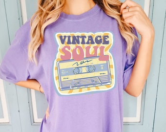 Vintage Soul PNG File, Retro PNG Design, Cassette Tape Png, Vintage Sublimation, Trendy PNG files, Vintage Soul Shirt Design, Retro Shirt