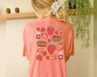 Strawberry Cottagecore Collage PNG File for Sublimation (Digital Download)