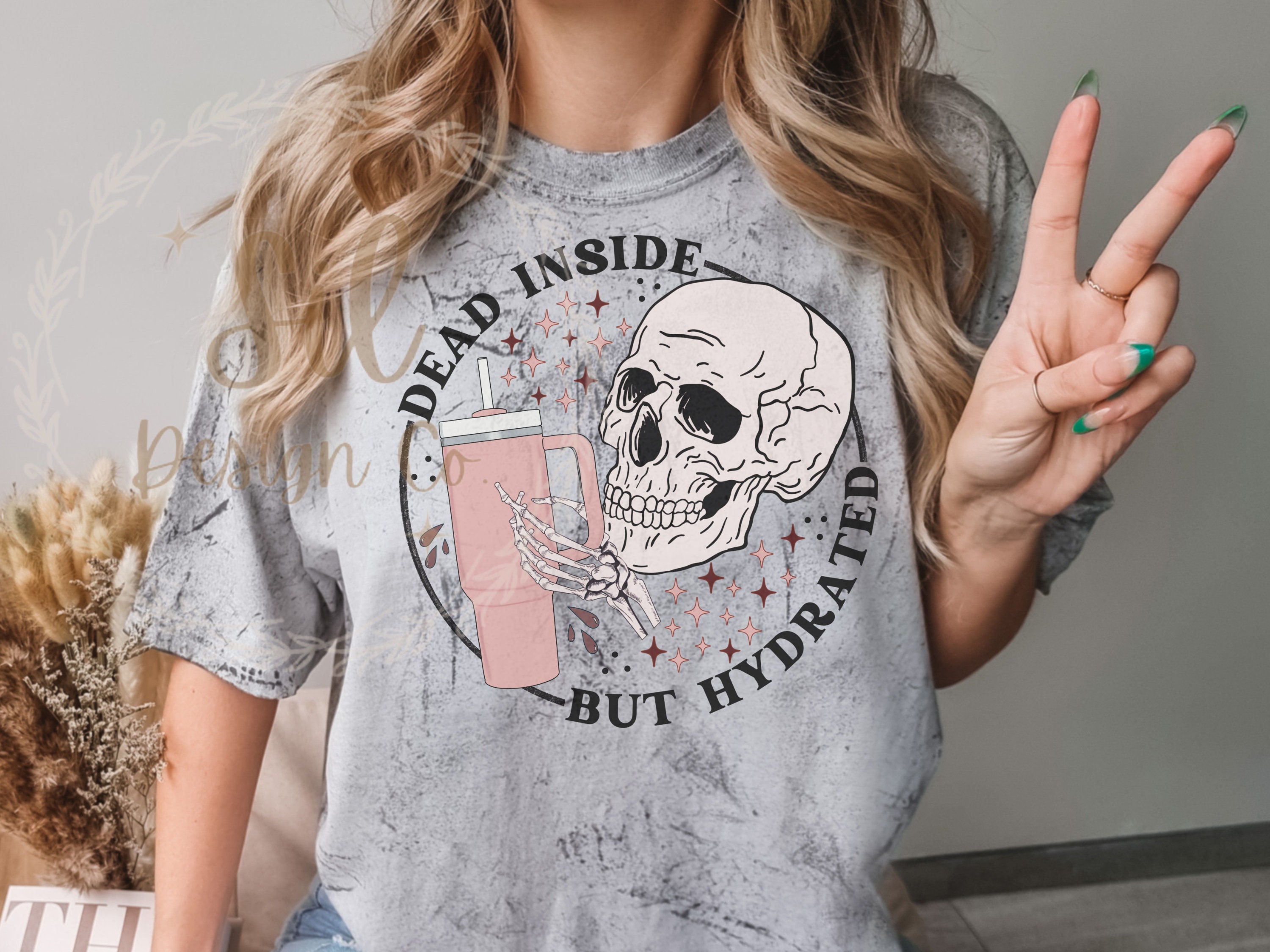 Dead Inside but Hydrated Skeleton Png, Stanley Png Design, Trendy ...