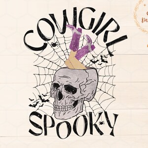 Western Halloween Design Download, Halloween Cowgirl Spooky PNG, Sublimation Design, Trending PNG, Cowgirl Spooky Western Sublimation Design