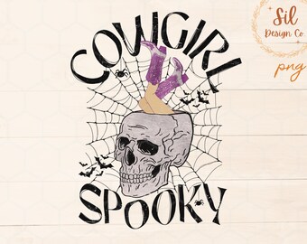 Western Halloween Design Download, Halloween Cowgirl Spooky PNG, Sublimation Design, Trending PNG, Cowgirl Spooky Western Sublimation Design