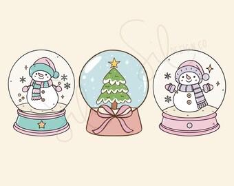 Snowmen Snow Globes Tshirt Design, Christmas Snowglobe png, Trendy Christmas DTF design, Cute Winter PNG  (Digital Download)