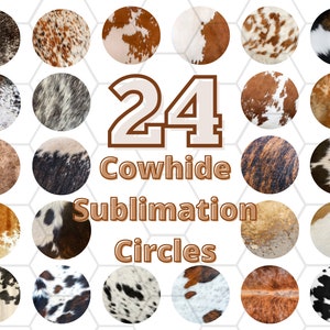 Cowhide Sublimation Circles, Cowhide Sublimation Background, Cowhide PNG, Car Coaster Templates, Earring Sublimation, Cowhide background png