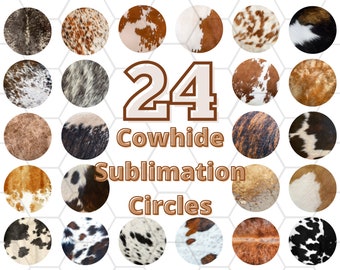 Cowhide Sublimation Circles, Cowhide Sublimation Background, Cowhide PNG, Car Coaster Templates, Earring Sublimation, Cowhide background png