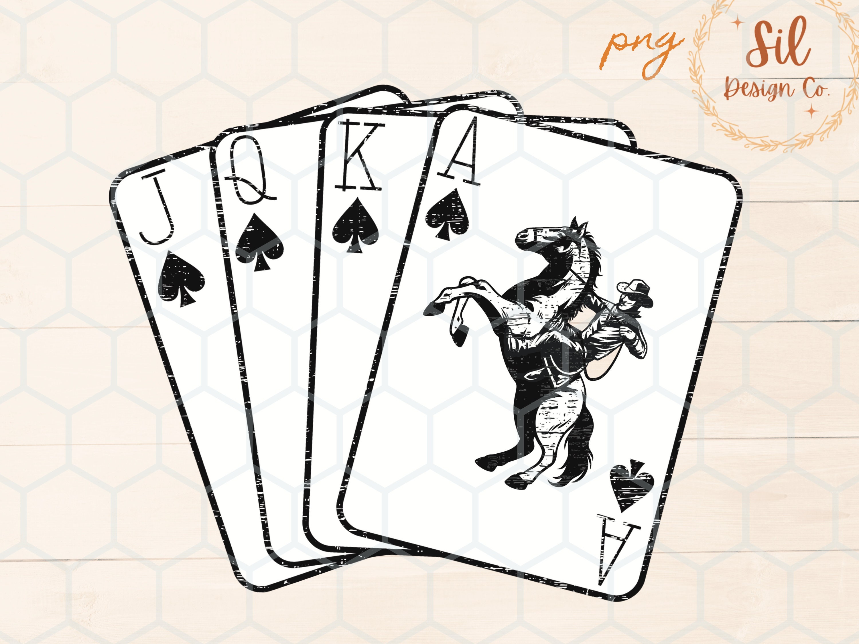 Cowboy Playing Cards PNG for Sublimation, Western Poker Cards, Cowboy ...